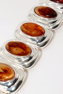 NEW Fifth Avenue Flame Bracelet - silver and amber