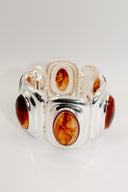 NEW Fifth Avenue Flame Bracelet - silver and amber