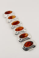 NEW Fifth Avenue Flame Bracelet - silver and amber