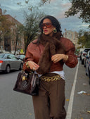 NEW Fifth Avenue Flame Earrings - green and gold