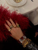 NEW Fifth Avenue Flame Bracelet - silver and amber