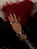 NEW Fifth Avenue Flame Bracelet - silver and amber