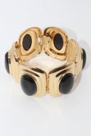 Fifth Avenue Flame Statement Bracelet in Black & Gold