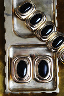 Fifth Avenue Flame Statement Bracelet in Black & Gold