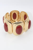 Fifth Avenue Flame Statement Bracelet in Red & Gold