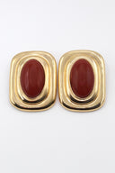 Fifth Avenue Flame Statement Earrings in Red & Gold