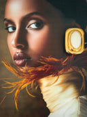 Fifth Avenue Flame Statement Earrings in White & Gold